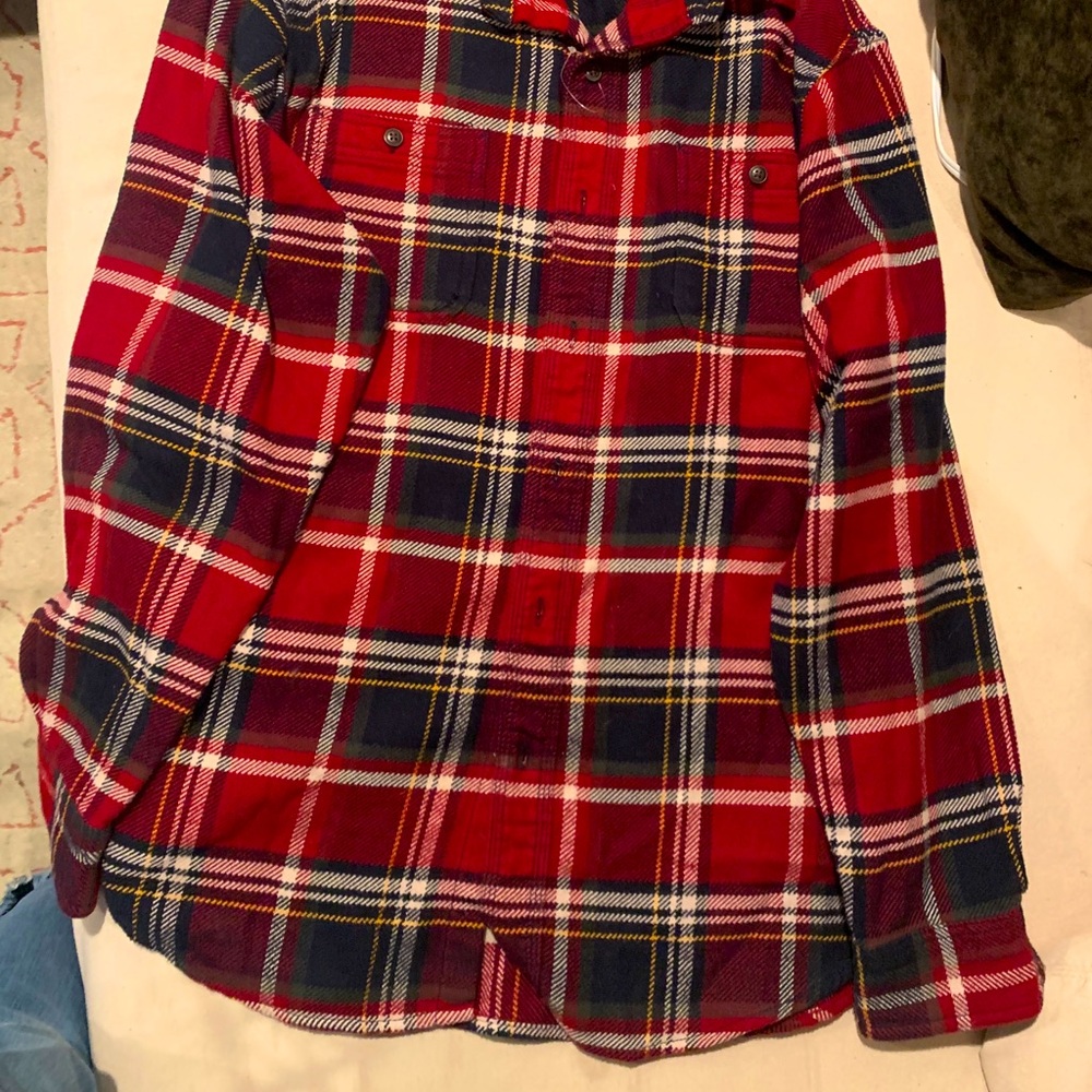 Cotton flannel shirt jacket